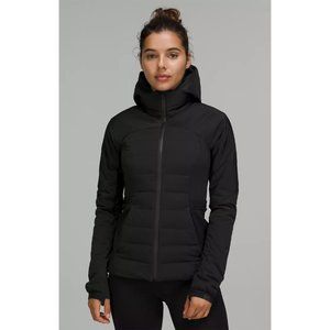 Lululemon Down For It All Jacket Puffer Hooded Zip Up Running Activewear Black 4